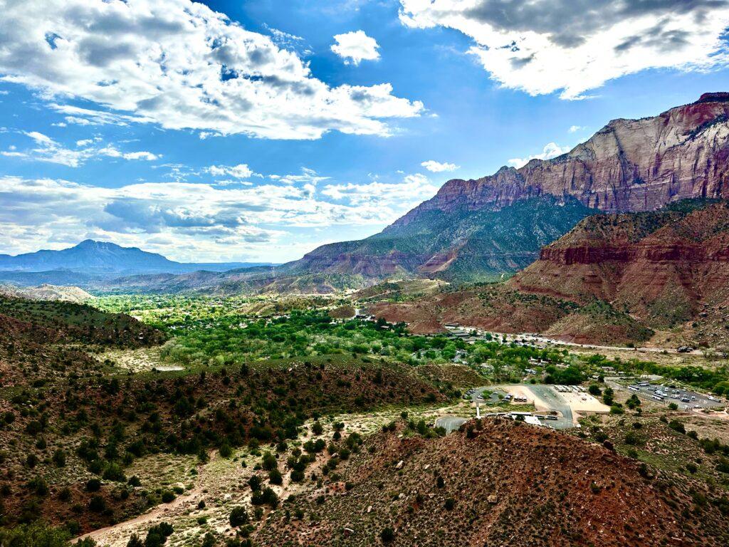 overlook of red rock valley