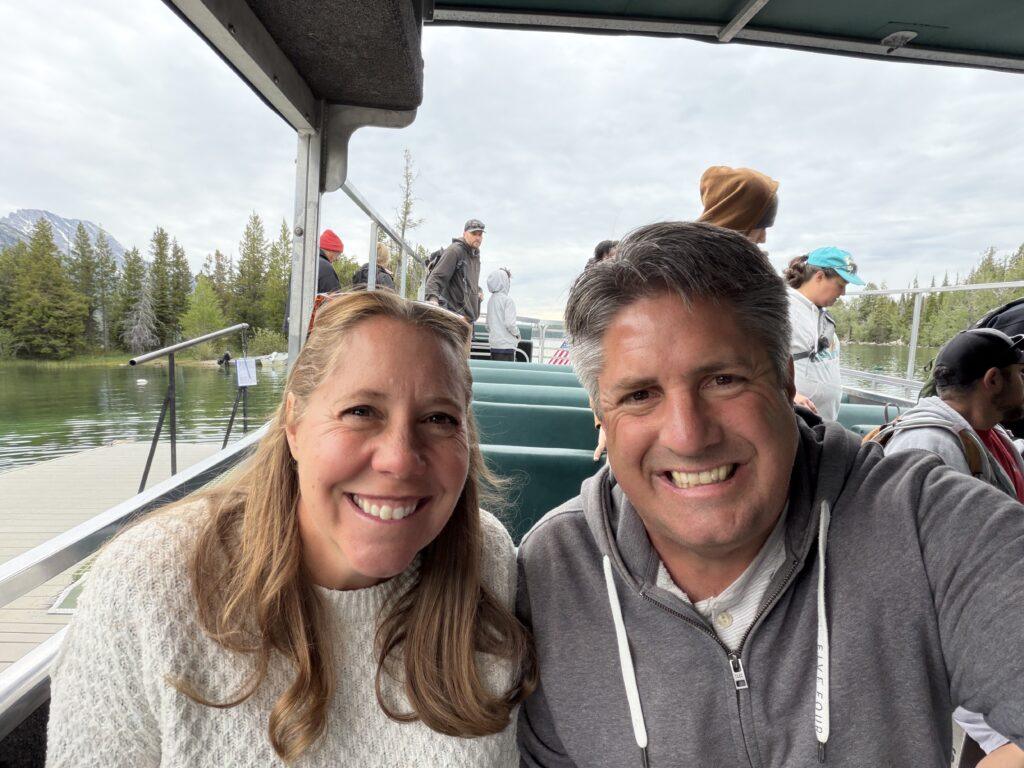 man and woman on boat