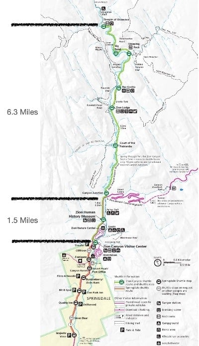 Zion Shuttle Map Bottle – Meridian Line