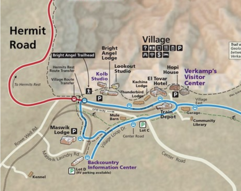 South Rim Map Where to Stay at the Grand Canyon South Rim - wereintherockies