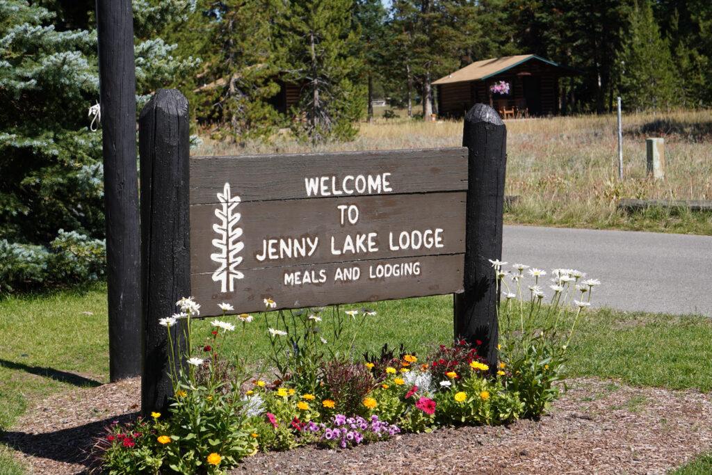 Jenny Lake Lodge sign