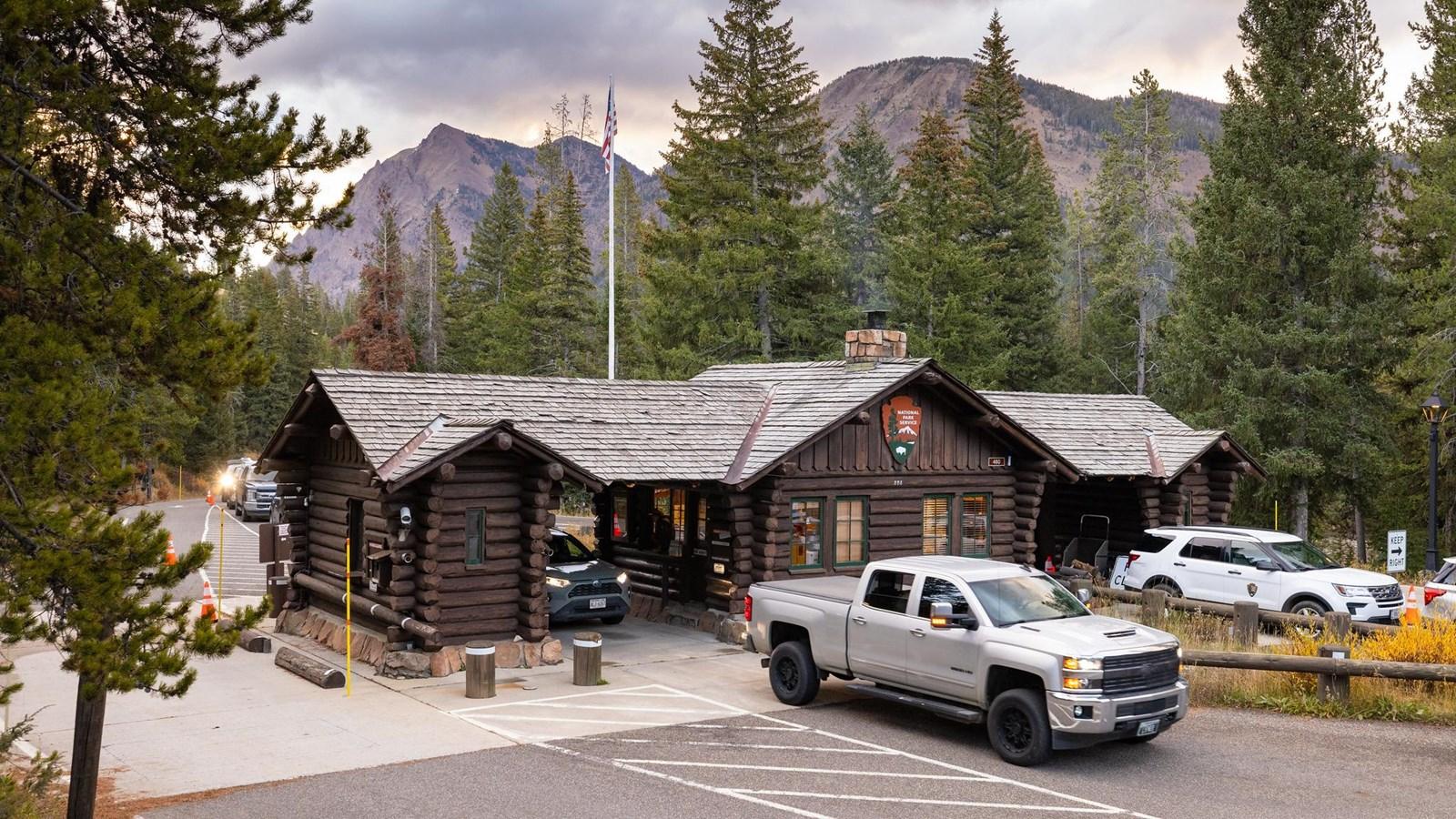 entrance booth to Yellowstone National park