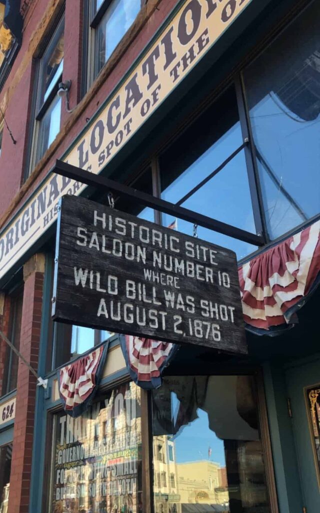 Deadwood Saloon historical sign
