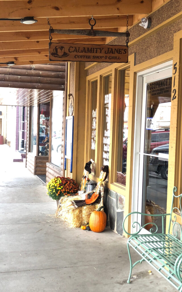 front entrance to Calamity Janes's Coffee Shop