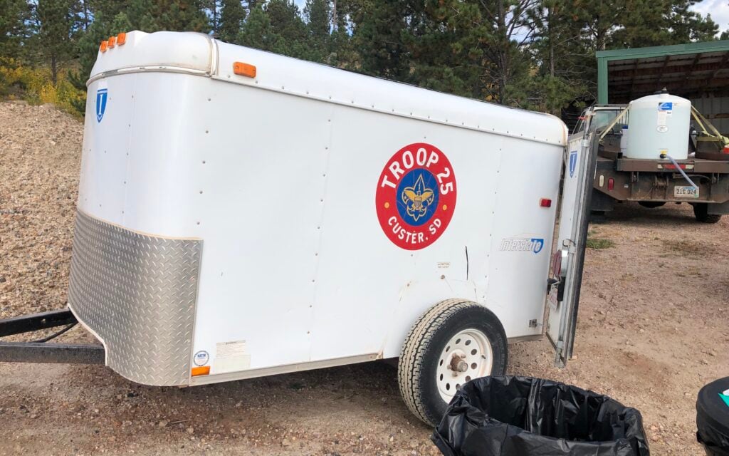 Boy Scout troop 25 trailer