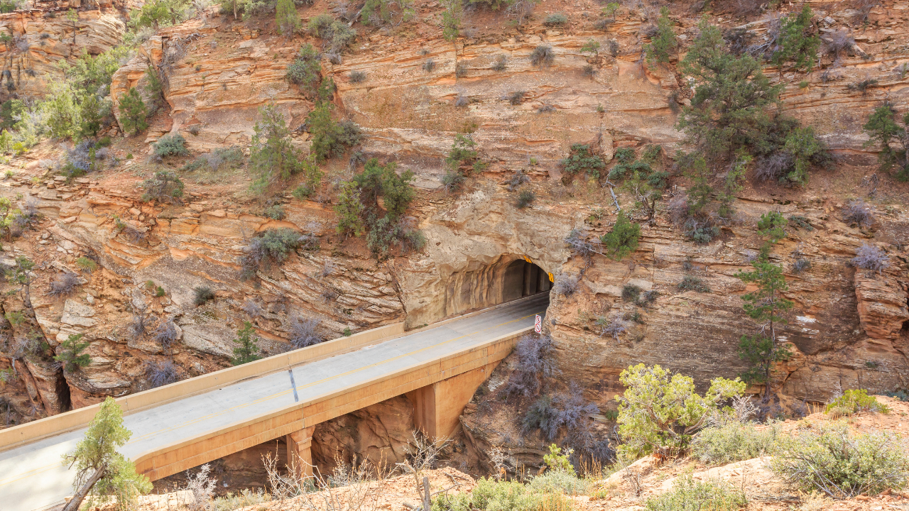 Zion-Mount Carmel Tunnel from a distance