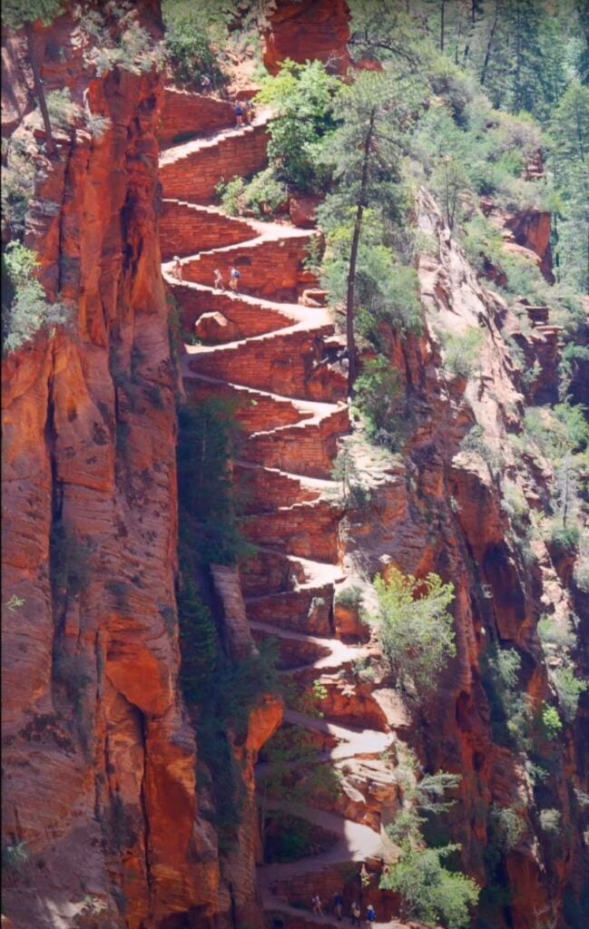 switchbacks to Angels Landing hike in Zion