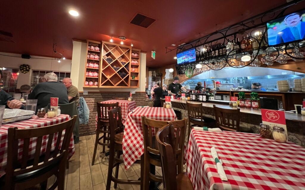 inside of Italian restaurant