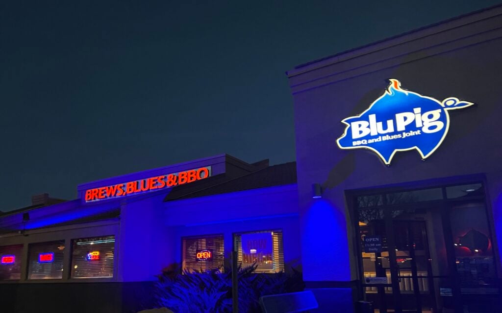 Exterior of The Blu Pig