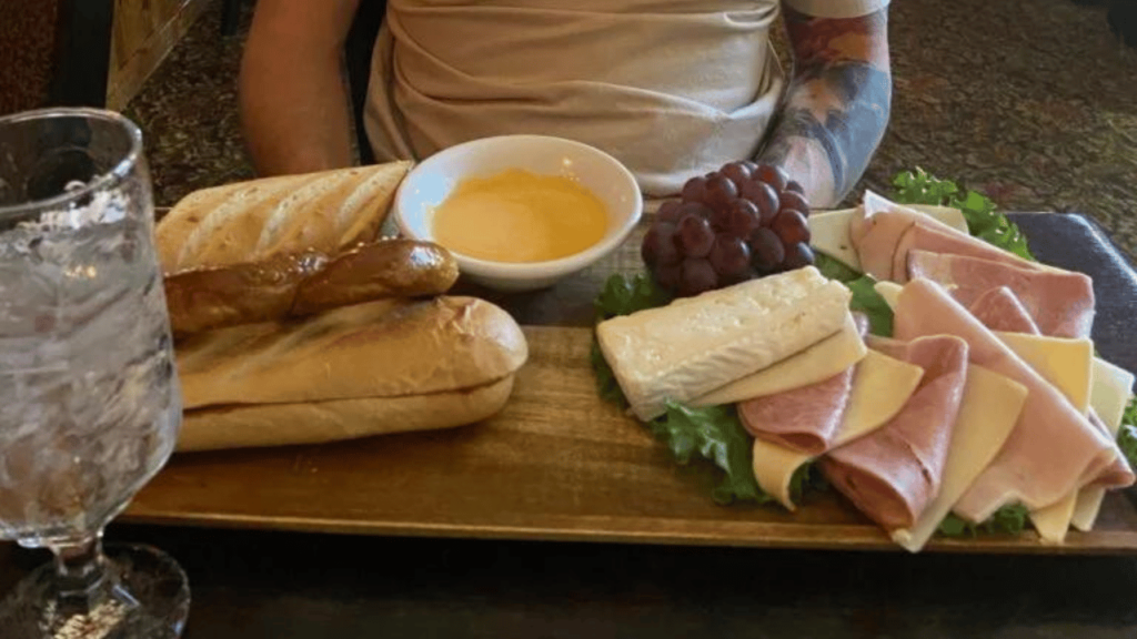 meat and cheese board at Alpine Inn