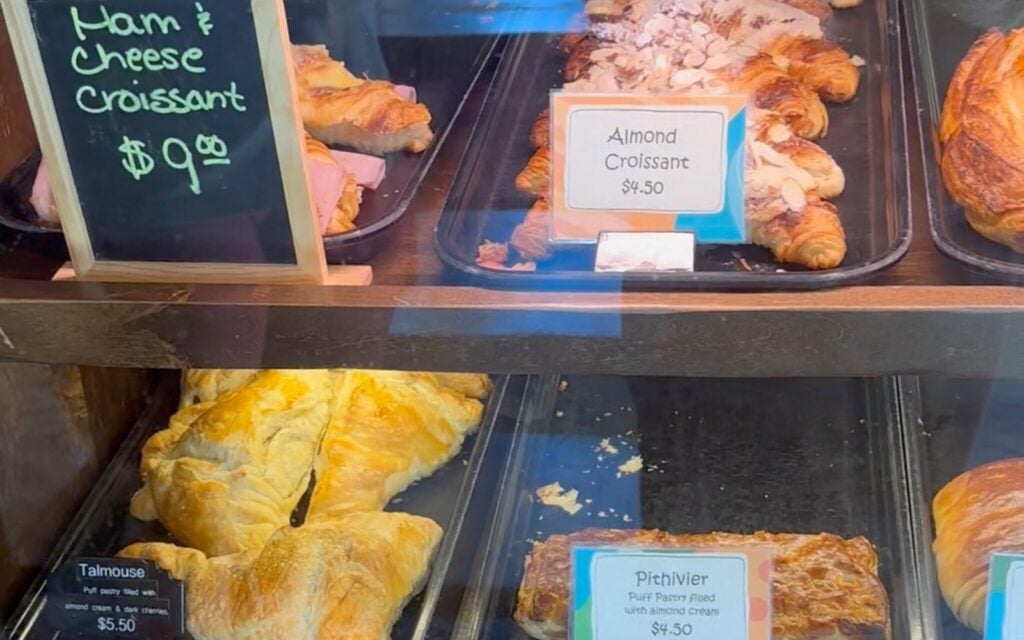 pastries in window