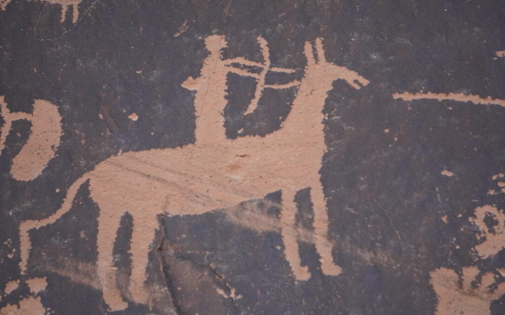 petroglyph at Newspaper Rock near Canyonlands