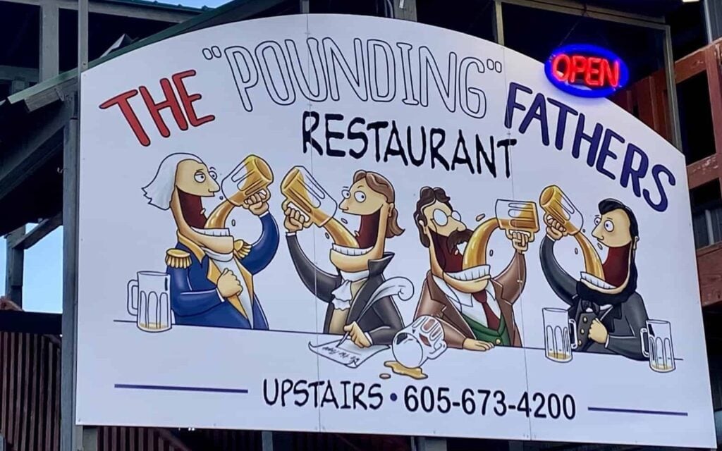 Picture of the Pounding Fathers Restuarant sign