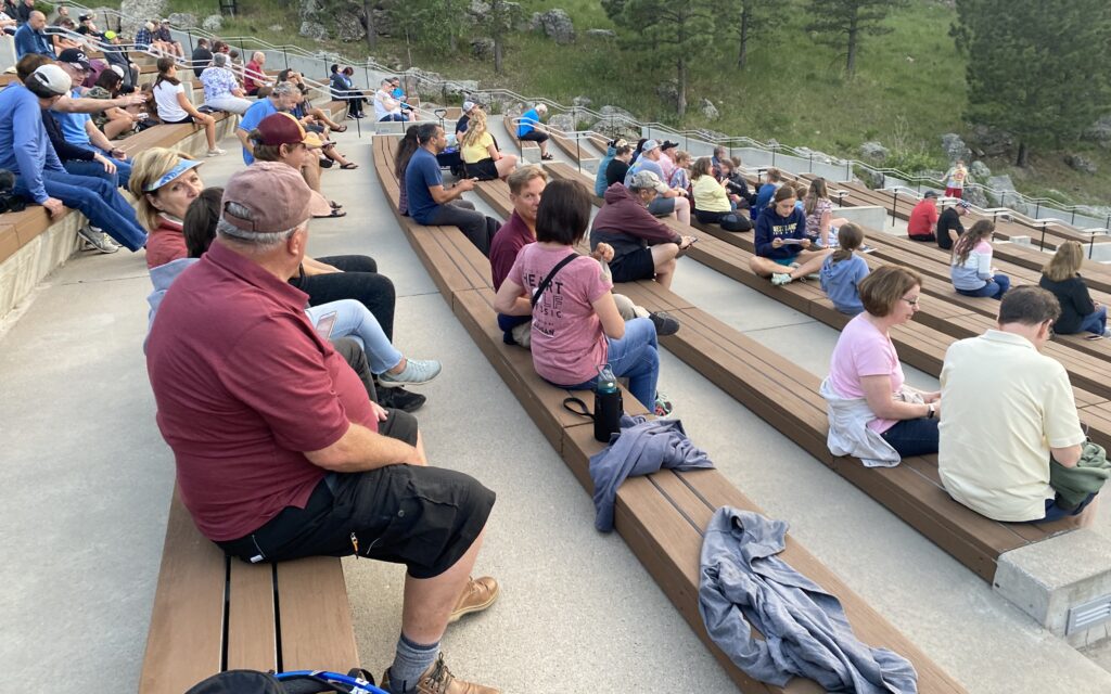 benches in the amphitheater