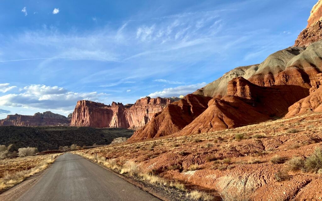 View from capitol Gorge Rd in Capitol Reef