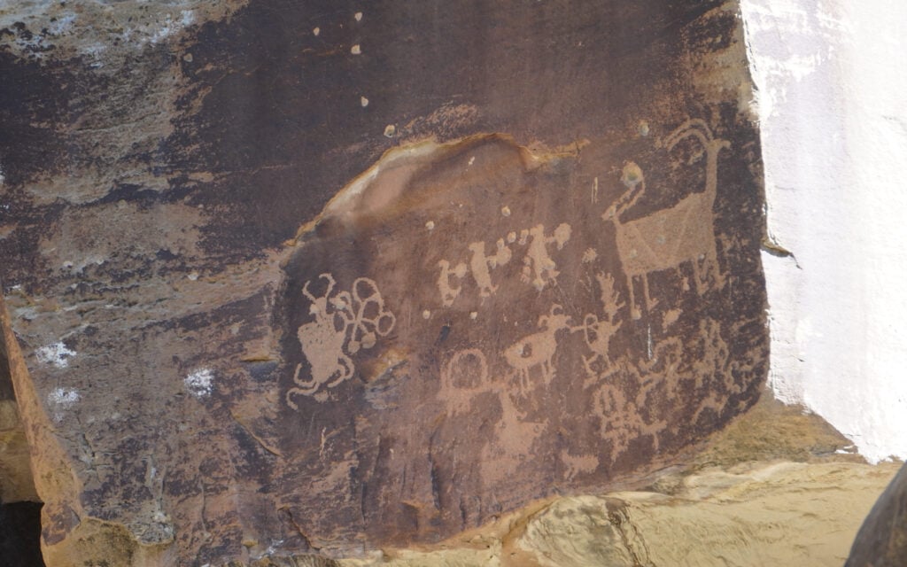 Rock art on Nine Mile Road Utah