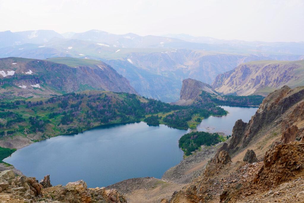 view of lake from Beartooth Highway