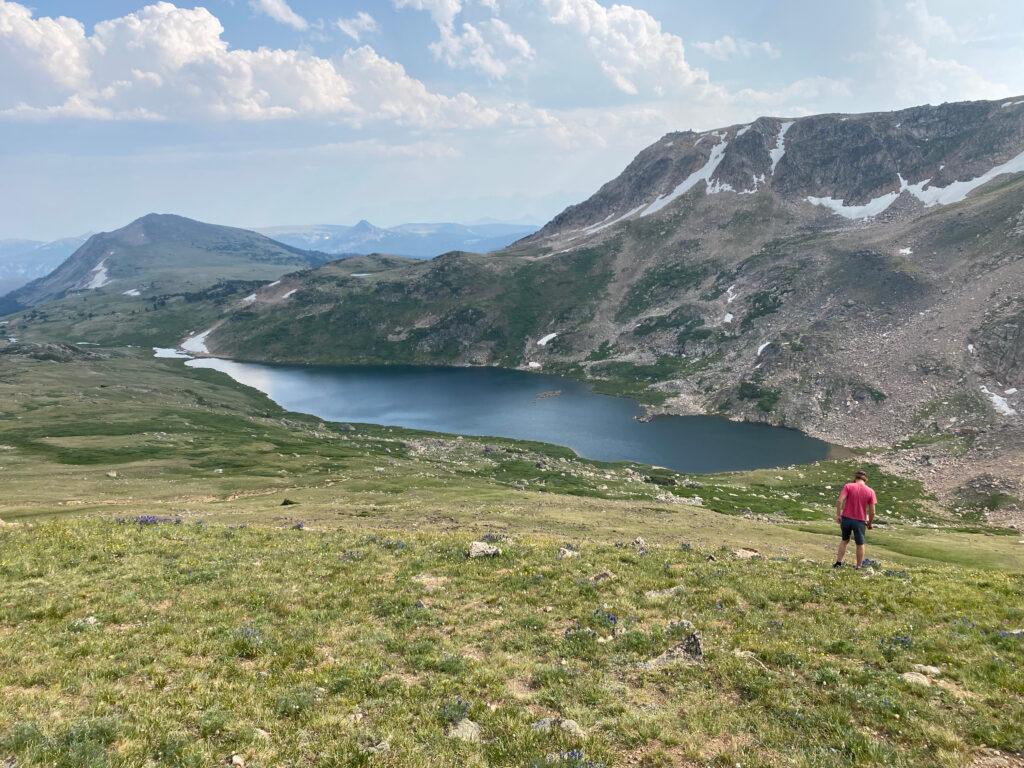 view of lake from Beartooth Highway
