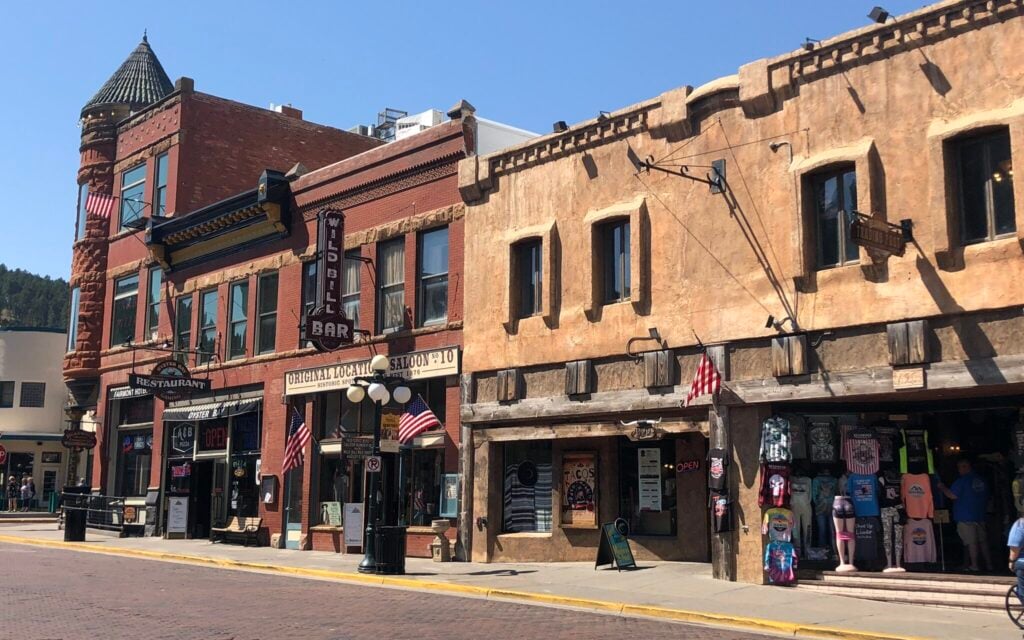 historic Main Street in Deadwood  South Dakota