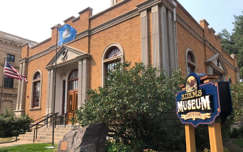 Front view of the Adams Museum in Deadwood South Dakota