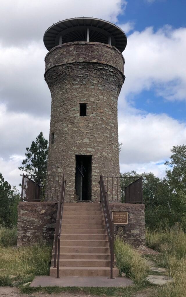 Friendship Tower on the Mt. Theodore Roosevelt Friendship Loop trail in South Dakota.