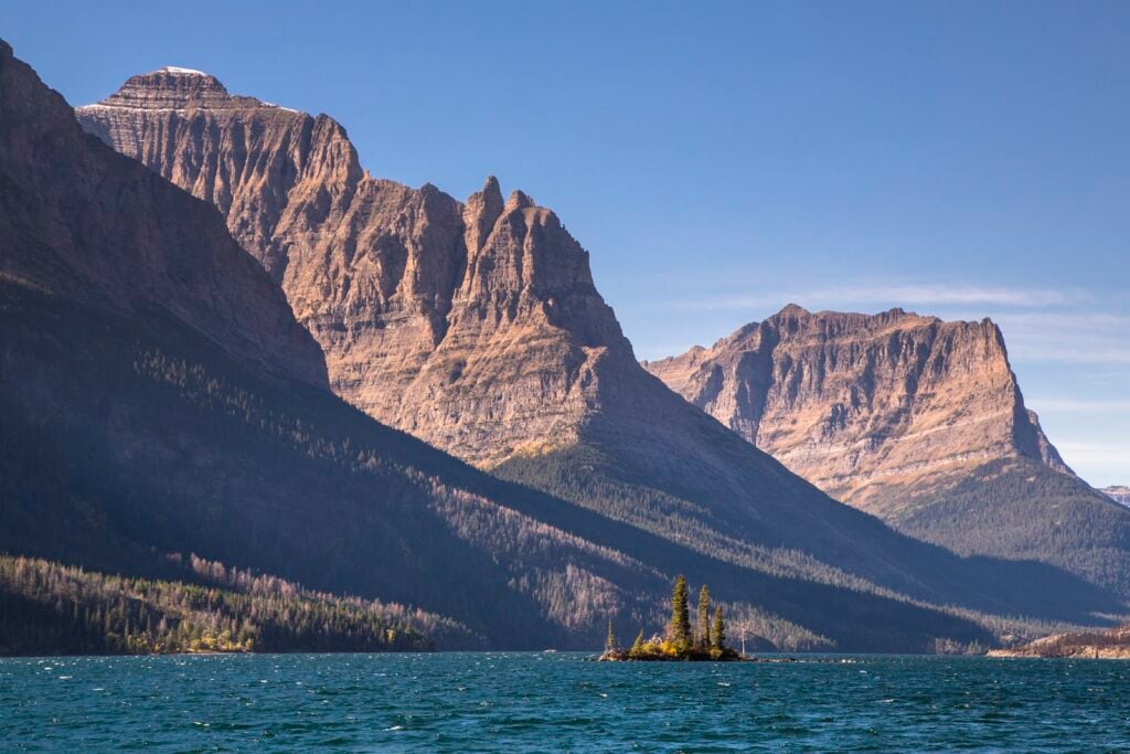 Wild Goose Island in St. Mary Lake Glacier National Park
