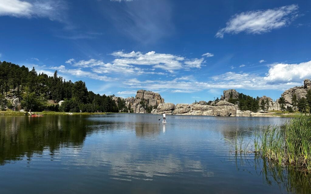 Paddle boarding on Sylvan lake