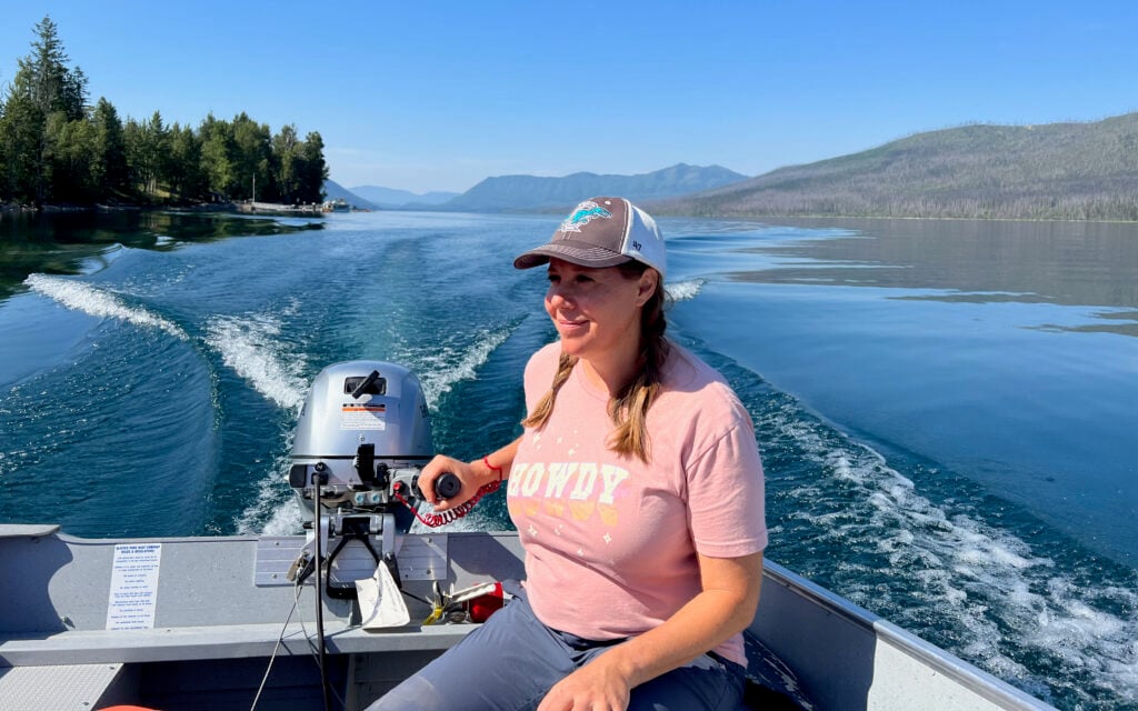 boat ride on Lake McDonald