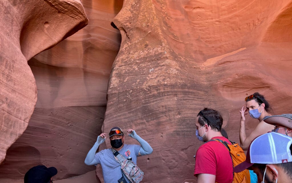 people in Antelope Canyon