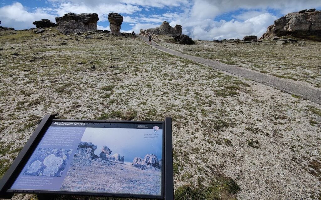 Mushroom rocks on Trail Ridge Road in Rocky Mountain