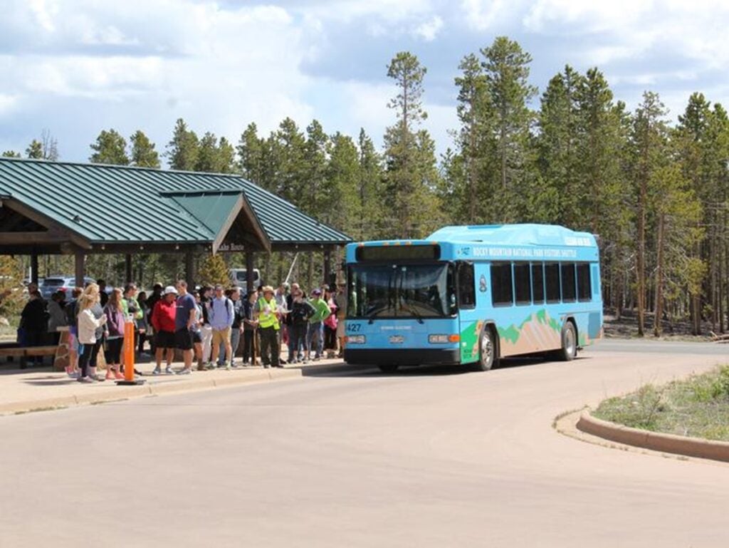 Hikers shuttle at Glacier National park