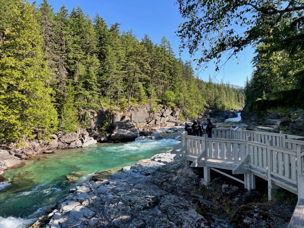 platform at overlook of creek