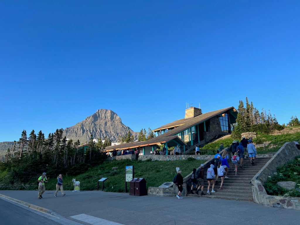 visitor center at Logan Pass in Glacier