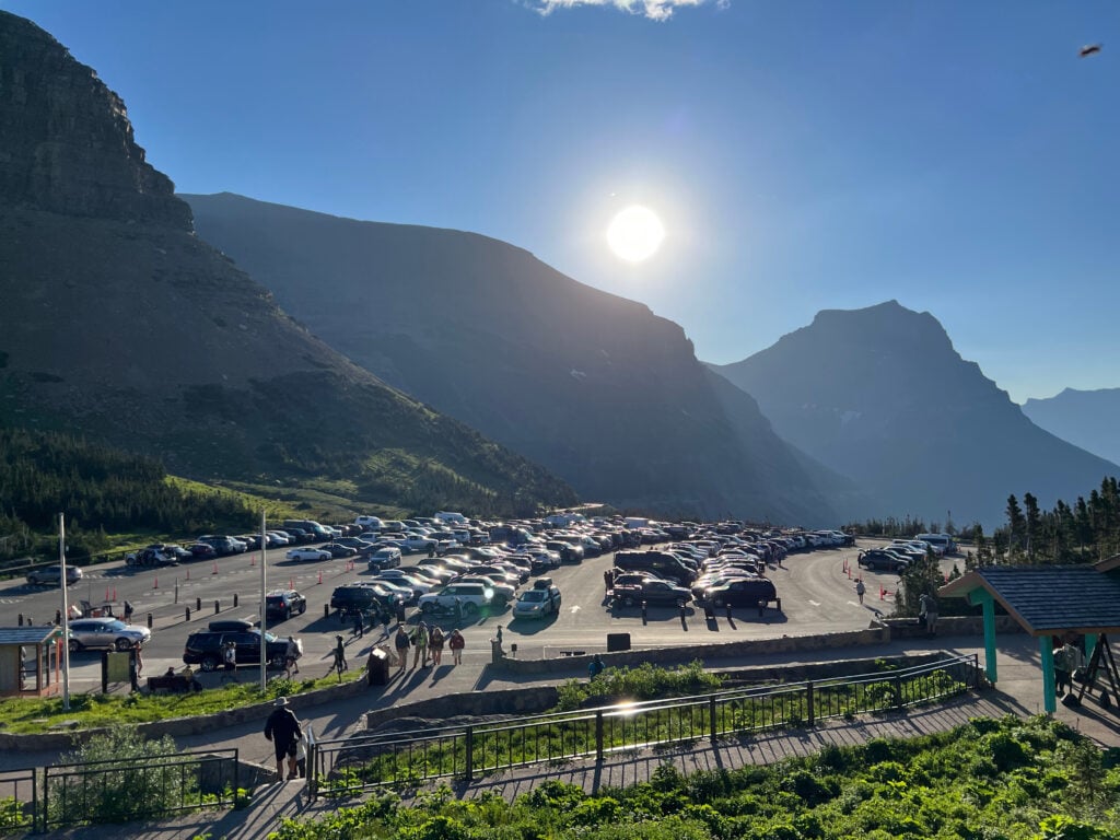 cars in parking lot