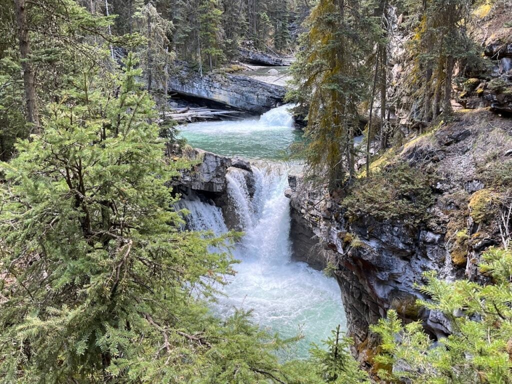 green waterfalls