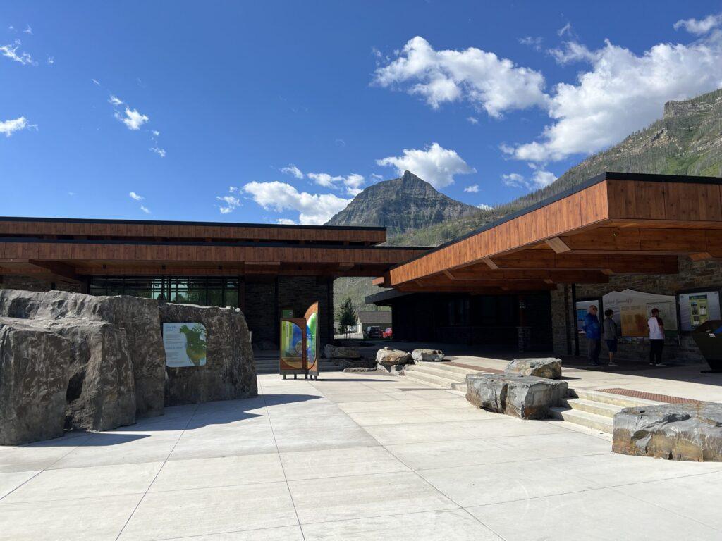 outside the Waterton Lakes Visitor Center