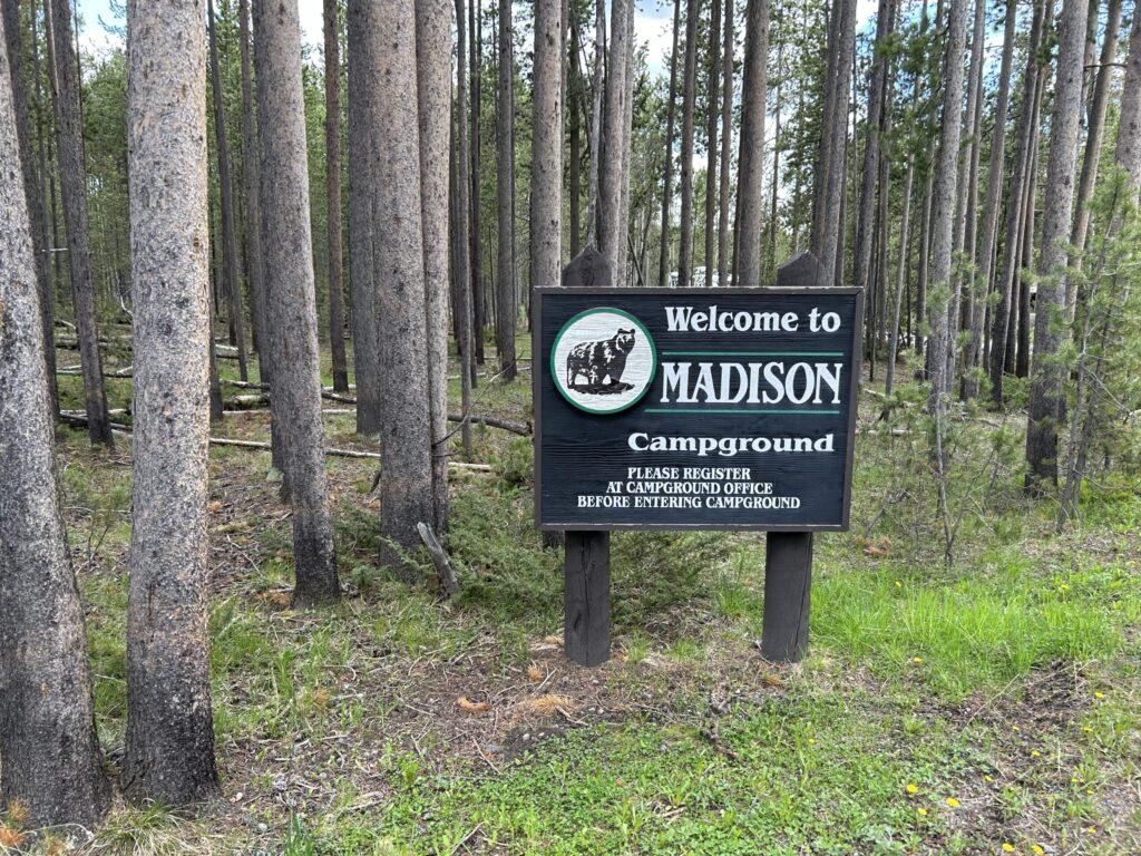 Madison Campground sign