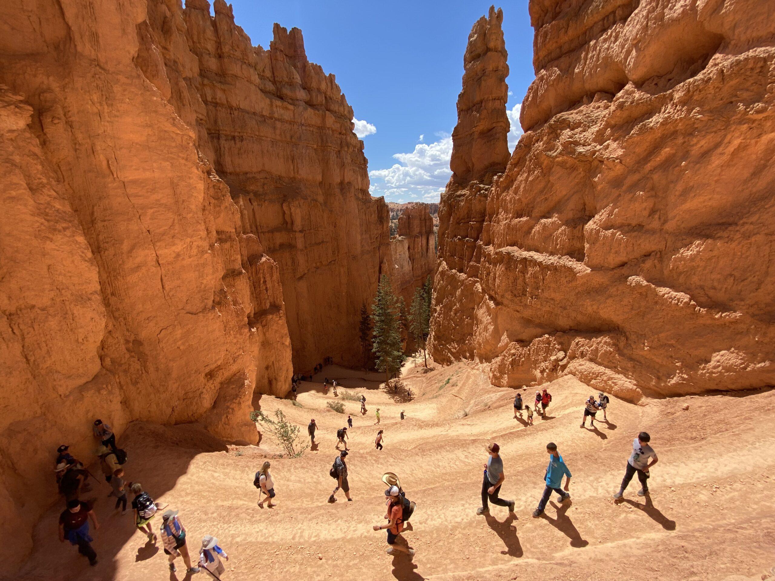 people walking along Navajo Loop Trail