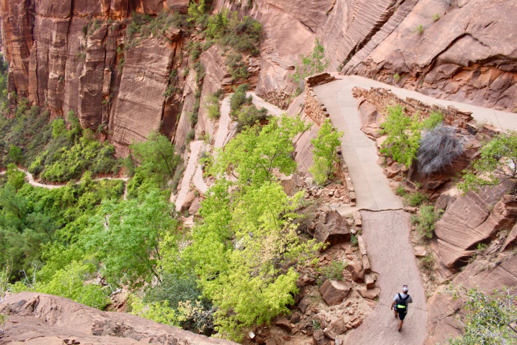 Angels landing hike switchbacks