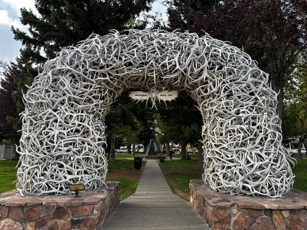Antler arch in Jackson, Wyoming