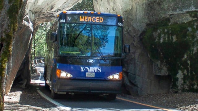 shuttle in Yosemite National Park