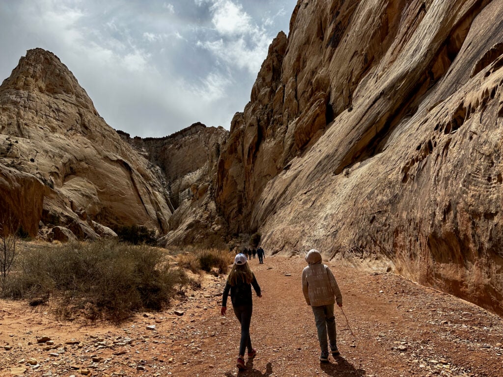 people hiking in Capitol Reef