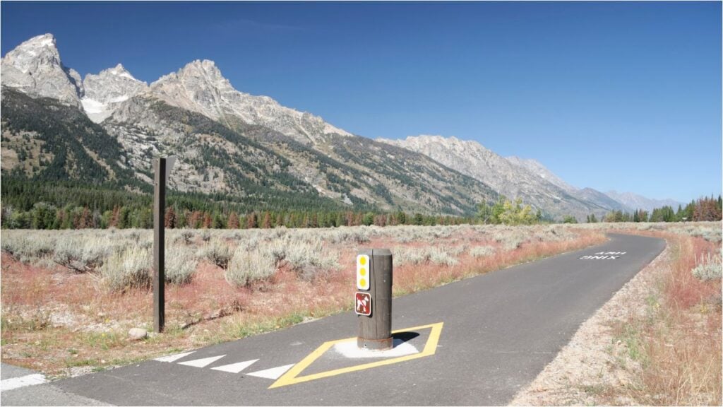 biking path in Grand Teton