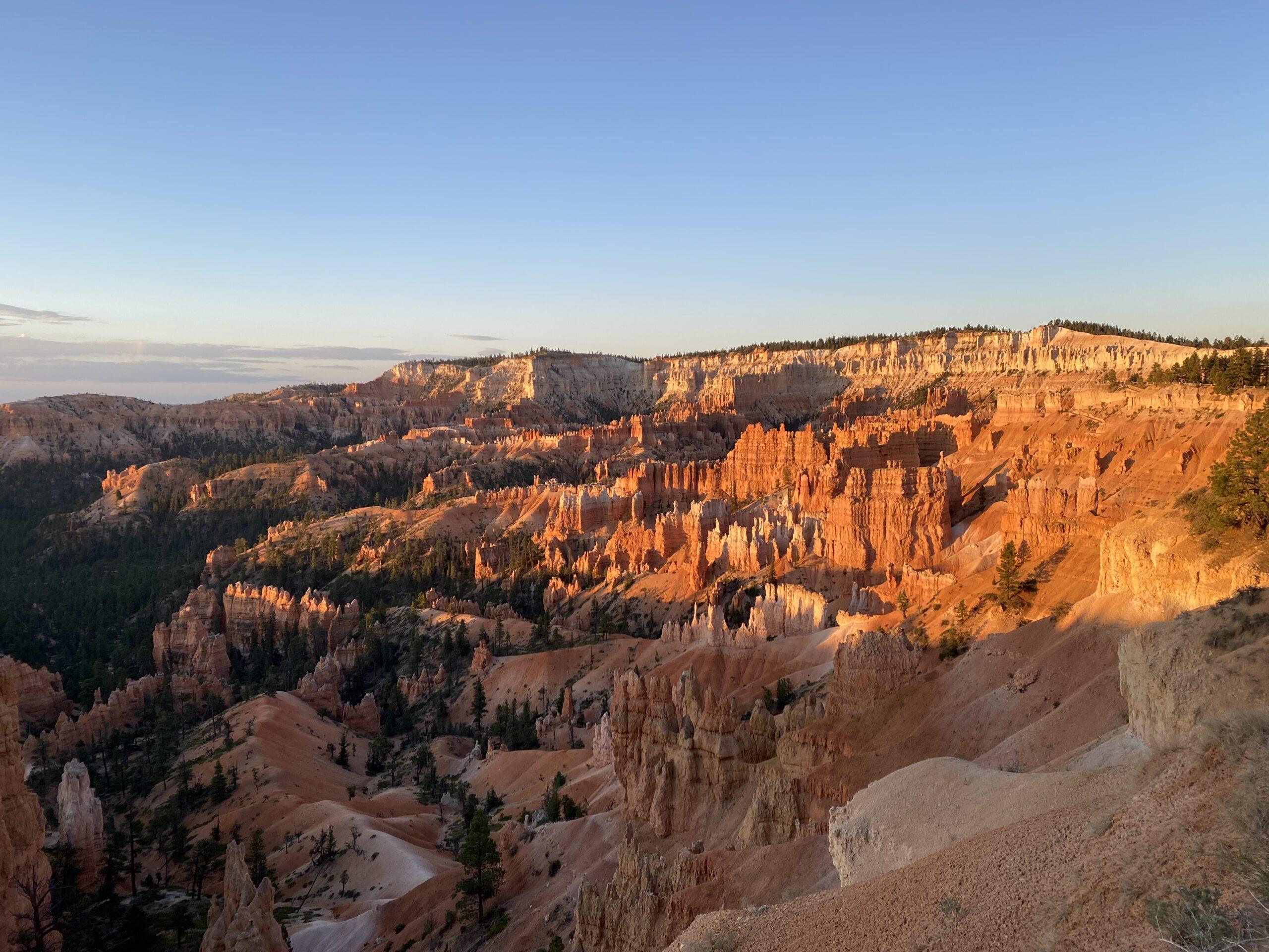 sun rise over hoodoos