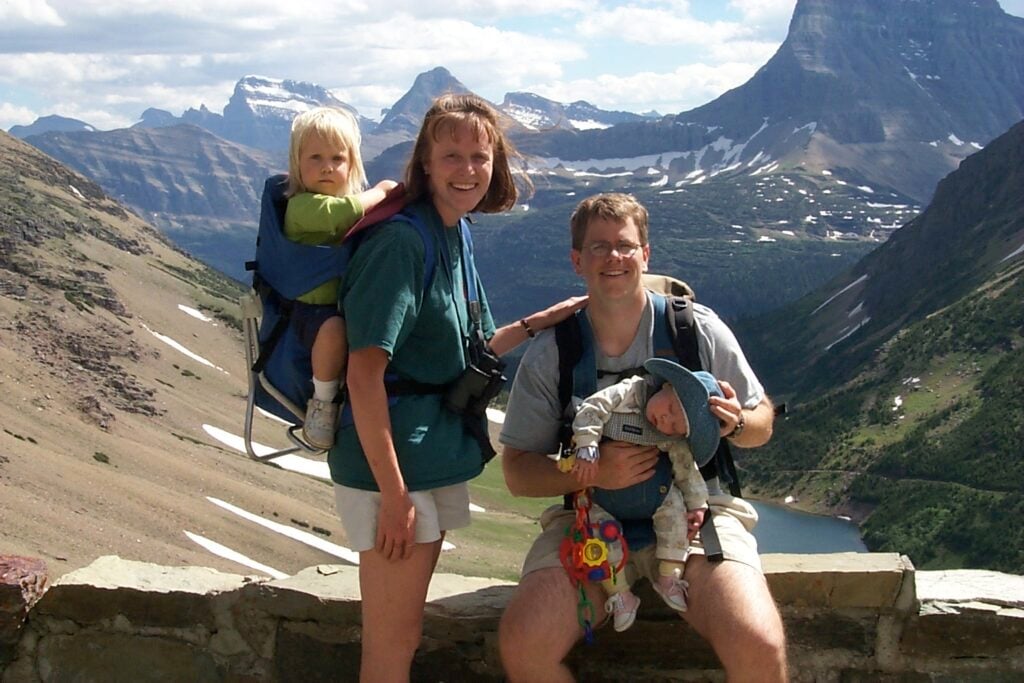 family in Glacier National Park