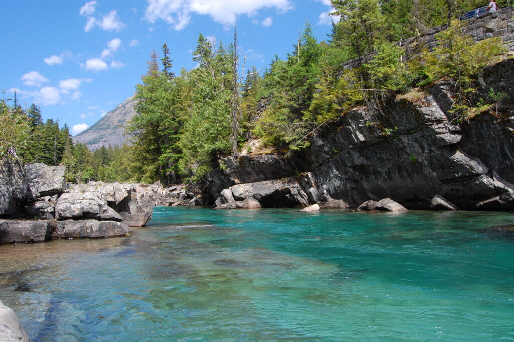 turquoise blue creek