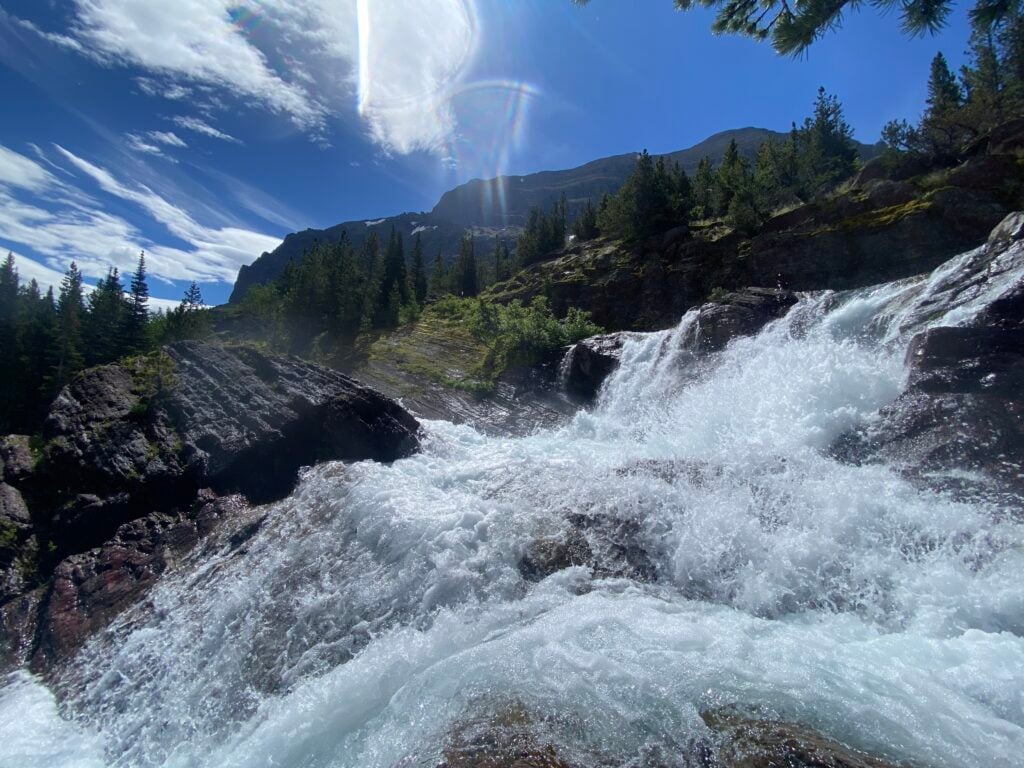rushing waterfall
