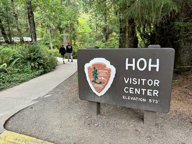Hoh Visitor Center sign