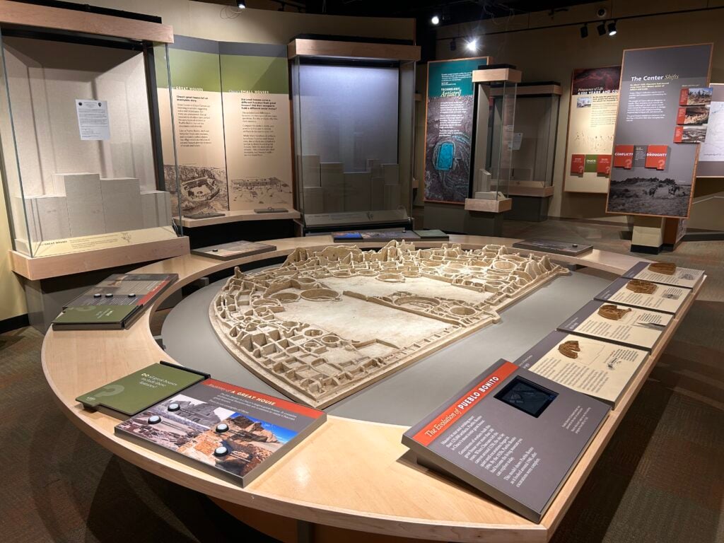 Relief map of Chaco Canyon inside visitor center