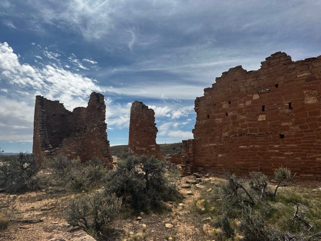 Partial ancient structures in the desert